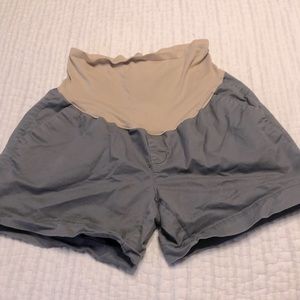 Gray Maternity Shorts